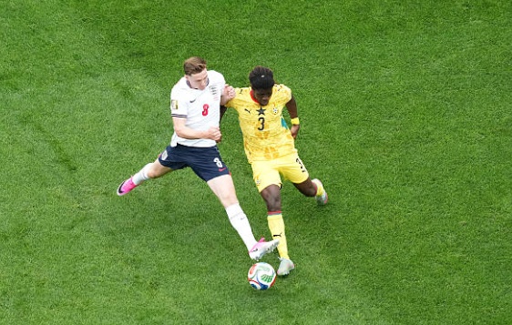 Ghana cầm hòa thành công tuyển Anh. Ảnh nguồn: Getty Images.