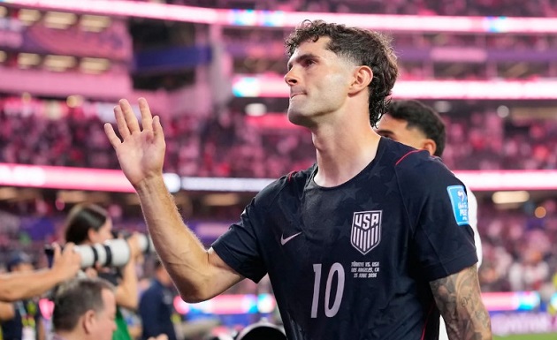 Pulisic vào sân từ hiệp hai trong lượt đấu cuối cùng của Mỹ. Ảnh: Mark J. Terrill.