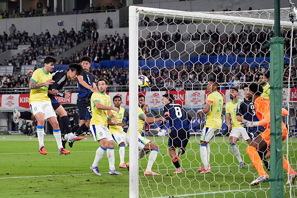 Nhật Bản không phải là một đối thủ dễ chịu cho Brazil. Ảnh: Getty Images.