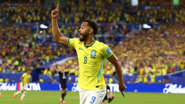 Cunha tỏa sáng trong màu áo Brazil. Ảnh: Getty Images.