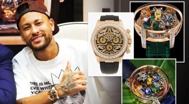 Bộ sưu tập đồng hồ xa xỉ của Neymar. Ảnh: The Sun.