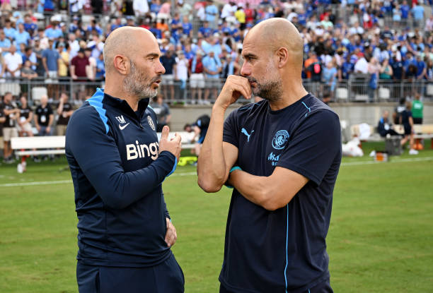 Enzo Maresca từng có thời gian đảm nhận vai trò trợ lý cho HLV Pep Guardiola tại Man City. Ảnh: Getty Images.