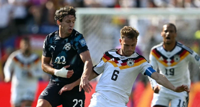 Joshua Kimmich – 6.7 điểm. Thủ quân của tuyển Đức có một ngày thi đấu dưới sức. Anh thiếu đi những quả tạt mang thương hiệu của mình. Ảnh: Getty Images.