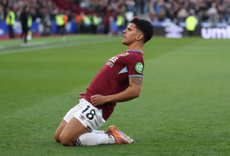 Mateus Fernandes đã chứng tỏ phẩm chất của mình ngay cả khi West Ham United xuống hạng. Ảnh: Getty Images.