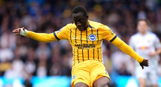 Yankuba Minteh trong màu áo Brighton. Ảnh: Getty Images.