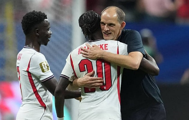 Tuchel thở phào khi tuyển Anh thoát hiểm. Ảnh: Getty.