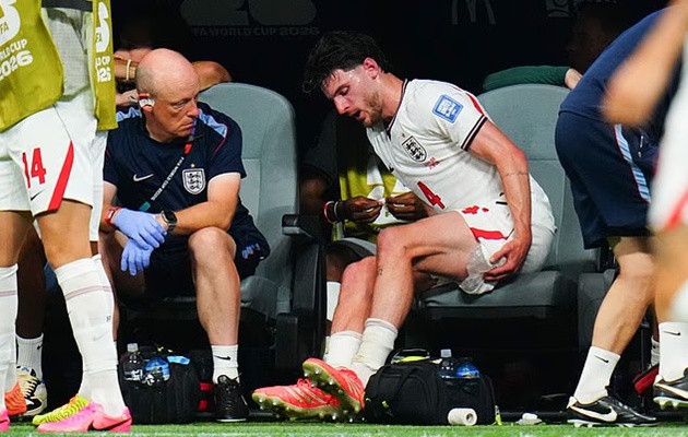Ảnh bài viết Declan Rice nén đau thi đấu khiến tuyển Anh lo sốt vó