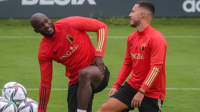 Hazard và Lukaku là những siêu sao của bóng đá Bỉ. Ảnh: Getty.