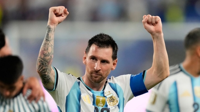 Messi ghi dấu ấn trước Cape Verde. Ảnh: Sky Sports.