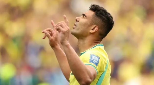 Casemiro ăn mừng bàn thắng vào lưới Nhật Bản. Ảnh: Getty Images.