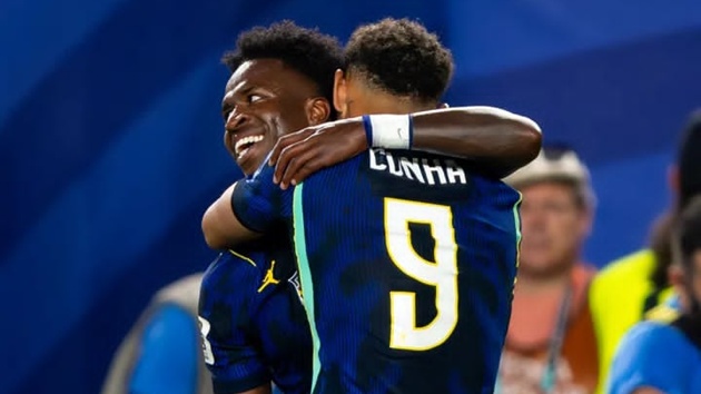 Brazil đang bay cao nhờ Vinicius và Cunha. (Ảnh: Iconsport)