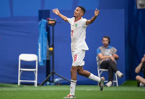 Azzedine Ounahi tỏa sáng với cú đúp vào lưới Canada. Ảnh: Getty Images.