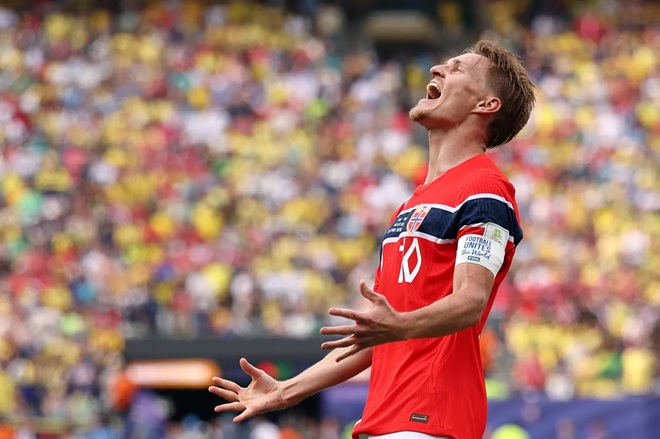 Ảnh bài viết Khả năng điều tiết xuất sắc của Odegaard giúp Na Uy vượt ải Brazil