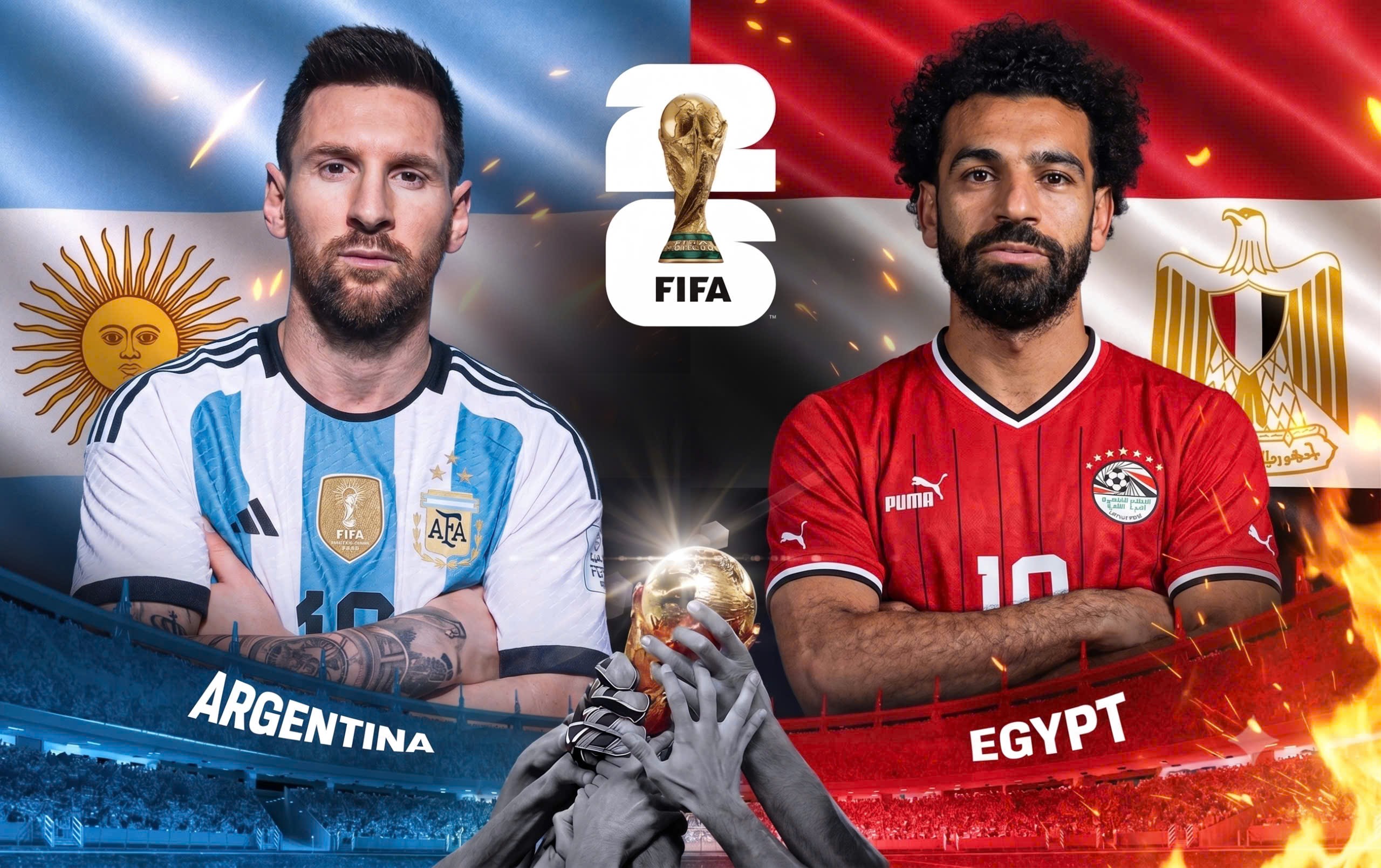 Argentina sẽ chạm trán Ai Cập ở vòng 16 đội. Ảnh: Gemini.