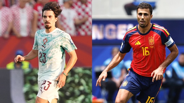 Rodri và Vitinha là 2 bộ não của 2 đội. (Ảnh: Imago)