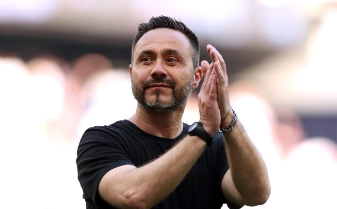 HLV De Zerbi là một trong những nguyên do giúp Tottenham chiêu mộ thành công Fernandes. Ảnh: Getty Images.