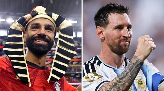 Messi và Salah, chỉ có một người có vé vào Tứ kết. Ảnh: Getty.