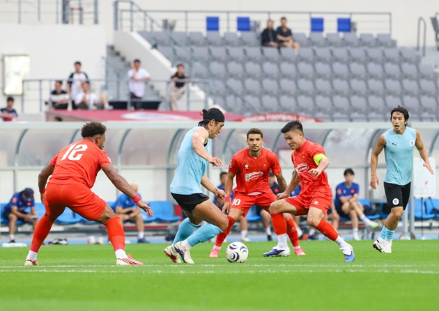 ĐT Việt Nam đánh bại Yongin FC trong trận giao hữu ở Hàn Quốc. Ảnh: VFF