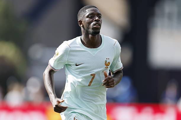 Ousmane Dembele (8.1): Chơi khá mờ nhạt trong một khoảng thời gian trước khi bất ngờ xuất hiện ở vị trí trung tâm, bứt tốc lao lên và dứt điểm hiểm hóc ấn định chiến thắng chung cuộc cho tuyển Pháp. Ảnh: Getty Images
