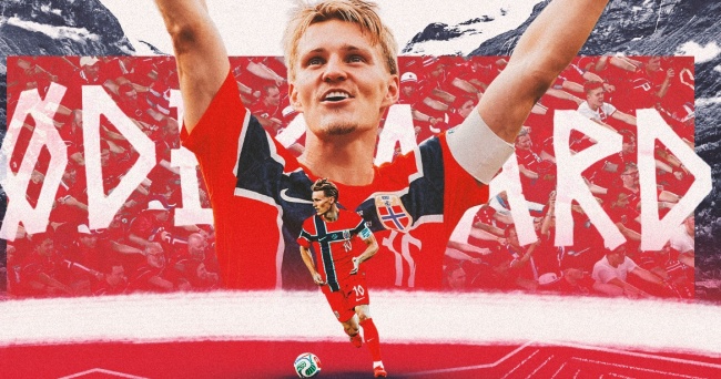 Odegaard là trái tim nơi hàng tiền vệ Na Uy. Ảnh: Opta.