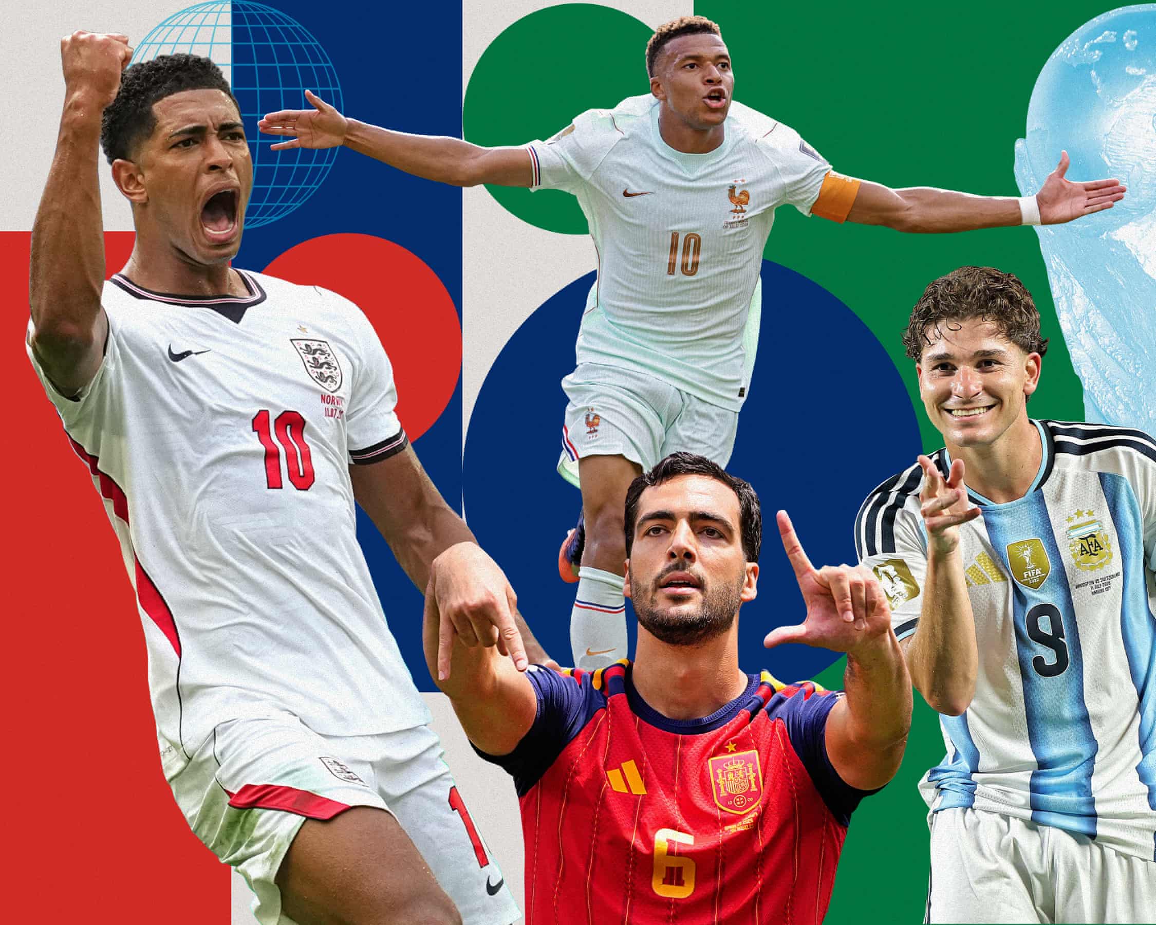 4 đội mạnh nhất theo bảng xếp hạng FIFA sẽ chạm trán ở bán kết World Cup 2026. Ảnh: Guardian.