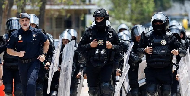 Thành phố Atlanta thắt chặt an ninh trước trận bán kết. Ảnh: Getty.