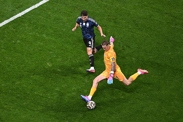 Ảnh bài viết Anh 0-0 Argentina: Alvarez uy hiếp khung thành Pickford