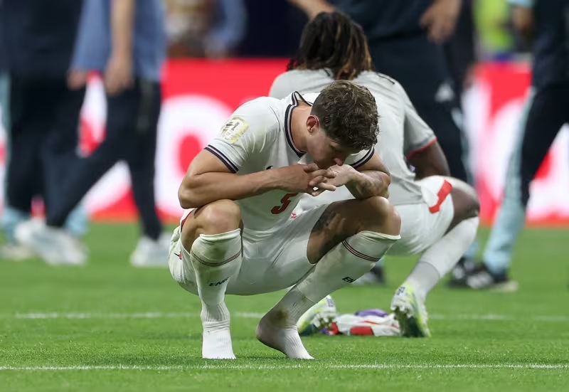 Người Anh thêm một lần nữa phải dừng chân ở bán kết World Cup sau các năm 1990 và 2018. Ảnh: FIFA.com.