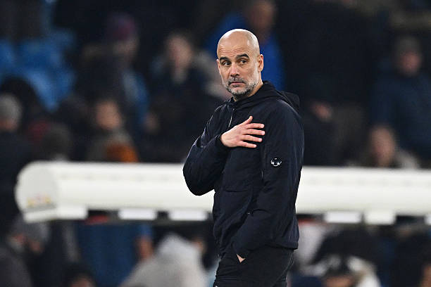 Pep Guardiola hiện vẫn đang "ngồi chơi xơi nước". Ảnh: Getty Images.