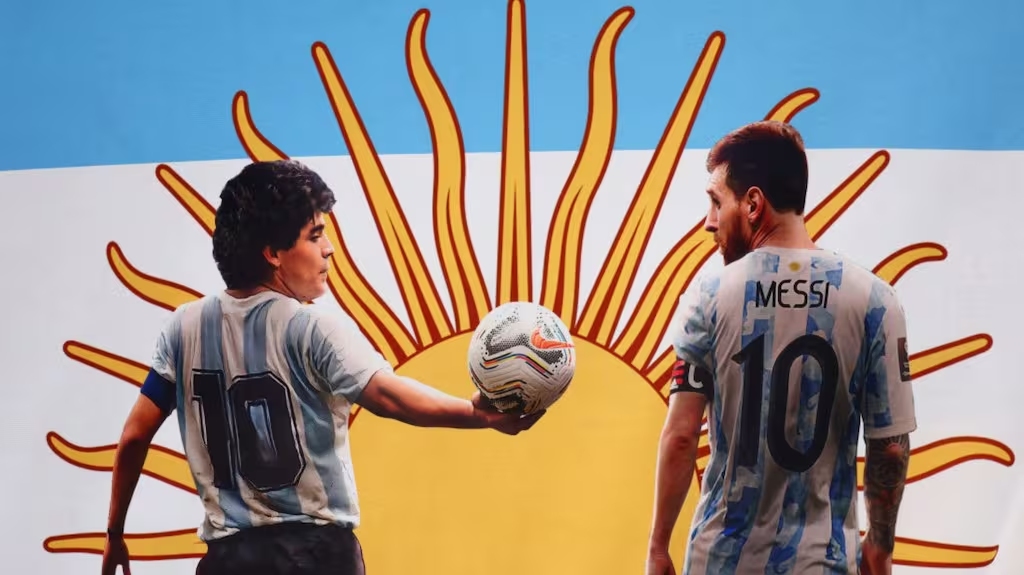 Argentina học cách yêu trọn vẹn cả hai biểu tượng. Ảnh: Getty Images.