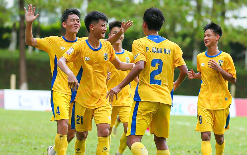 SLNA có chiến thắng giòn giã trước Đồng Nai tại VCK U17 Quốc gia 2026. Ảnh: VFF.