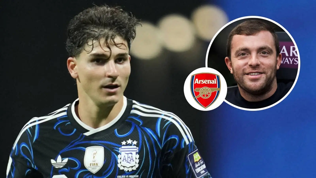 Fabrizio Romano khẳng định Julian Alvarez vẫn trong tầm ngắm của Arsenal. Ảnh: TEAMtalk.