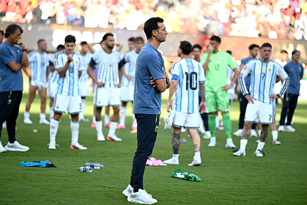Thầy trò HLV Lionel Scaloni đã làm hết sức mình. Ảnh: Getty Images.