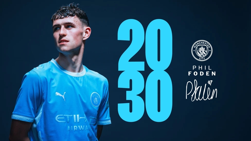 Ảnh bài viết Phil Foden chính thức ký hợp đồng 4 năm với Man City