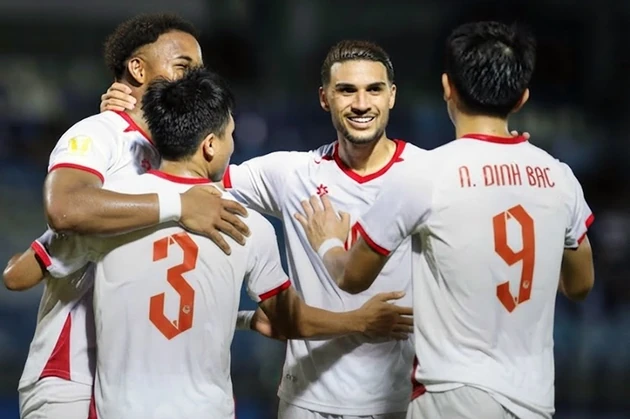 Đình Bắc và các đồng đội có khởi đầu thuận lợi tại ASEAN Cup 2026 trước Timor Leste. Ảnh: VFF