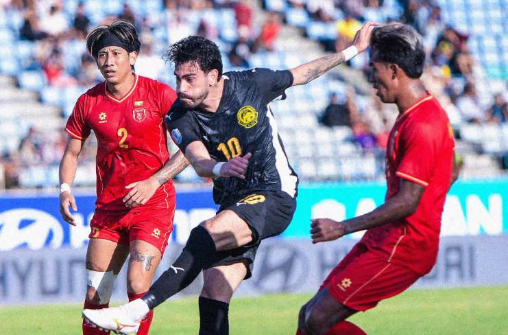Những nỗ lực trong hiệp hai giúp Malaysia giành chiến thắng. Ảnh: Facebook Liên đoàn bóng đá Malaysia