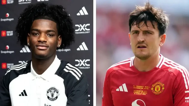 Ayden Heaven tri ân đàn anh Maguire tại Man Utd. Ảnh: Getty Images