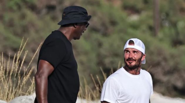 Ảnh bài viết Beckham ngước nhìn thần tượng Michael Jordan ở Ibiza