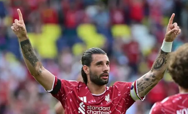 Szoboszlai ghi dấu ấn giúp Liverpool giành chiến thắng. Ảnh: Getty Images.