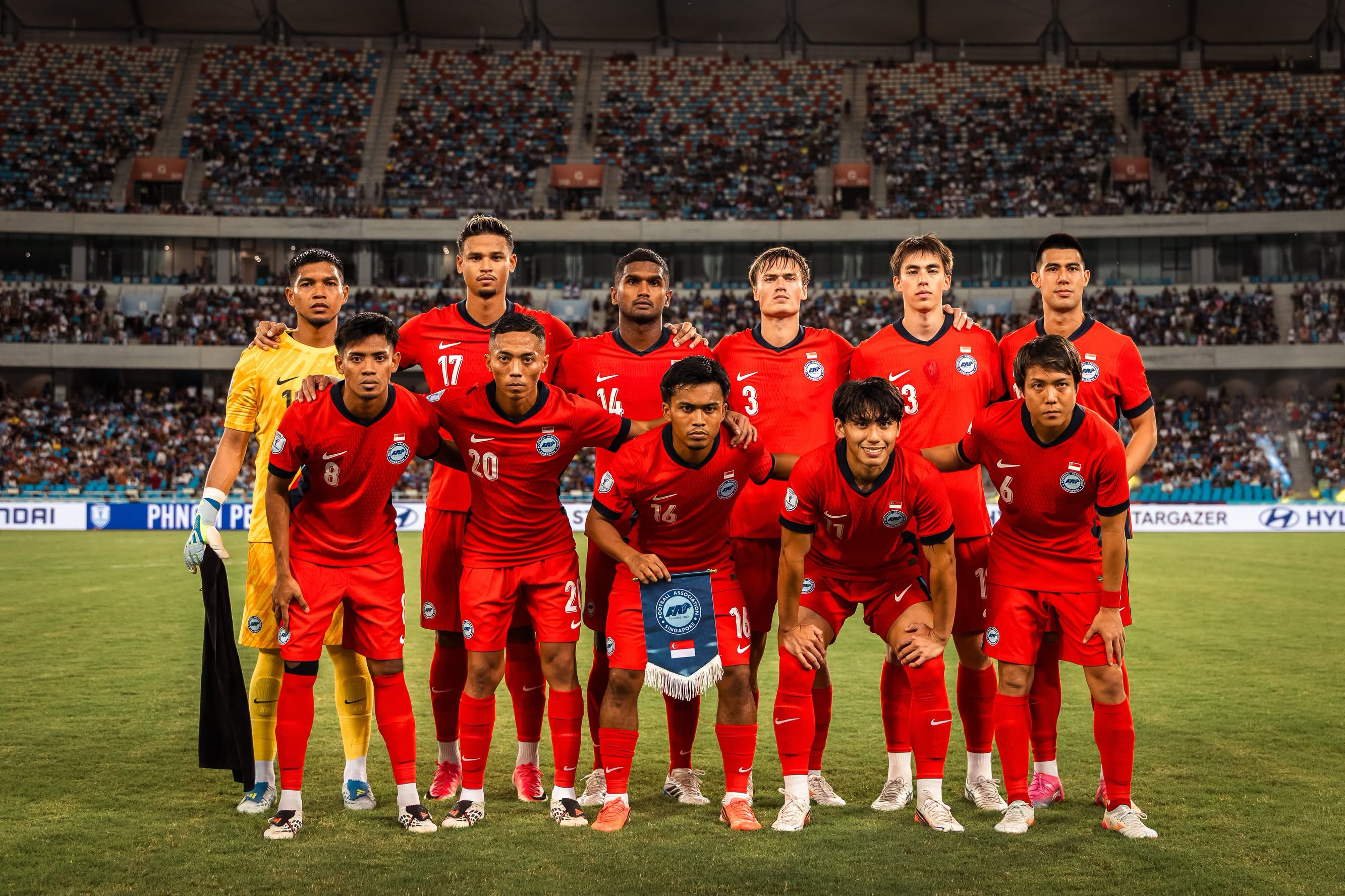Tuyển Singapore hướng đến chiến thắng tiếp theo tại ASEAN Cup 2026 sau khi đã vượt qua Campuchia ở trận ra quân. Ảnh: LĐBĐ Singapore.