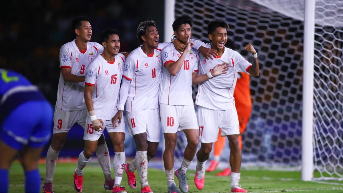 Myanmar vươn lên nhì bảng sau chiến thắng trước Philippines. Ảnh: ASEAN United FC.
