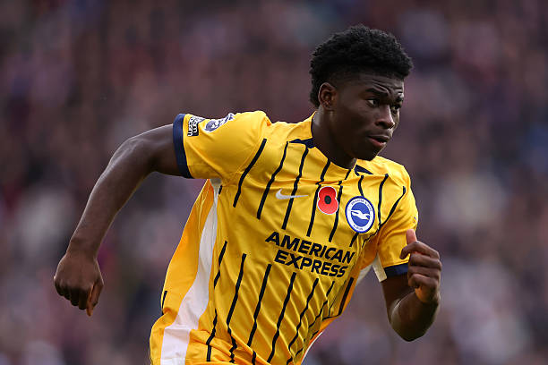 Carlos Baleba được cho là muốn chuyển tới Manchester United. Ảnh: Getty Images