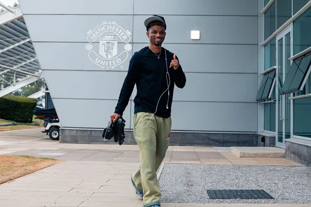 Amad trở lại Carrington. Ảnh: ManchesterEveningNews