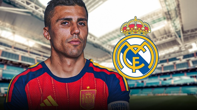 Real đang quyết tâm theo đuổi Rodri. Ảnh: Sky Sports.
