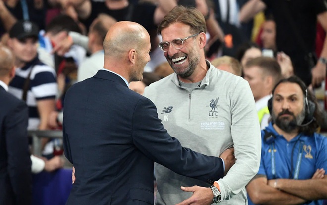 Klopp và Zidane từng chạm trán ở chung kết C1. Ảnh: Getty.