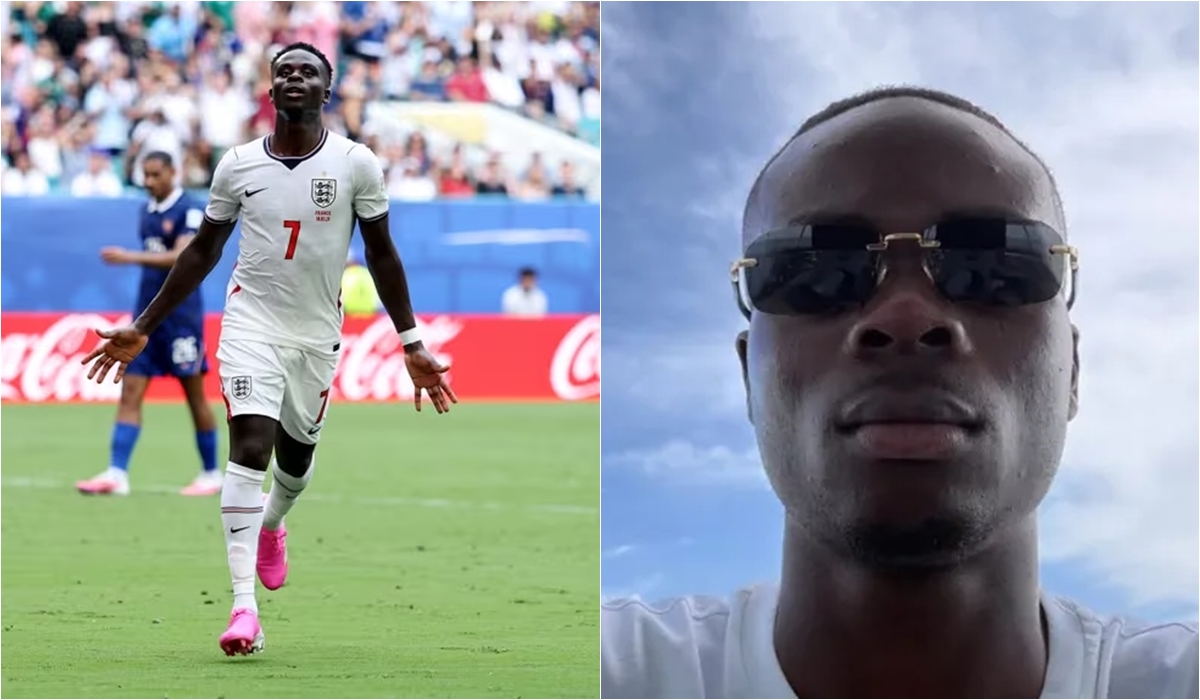 Bukayo Saka khoe diện mạo mới cực ngầu sau World Cup. Ảnh: FIFA.com/Instagram.