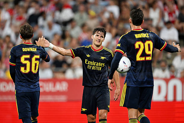Dàn sao tấn công của Arsenal gây ấn tượng. Ảnh: Getty Images