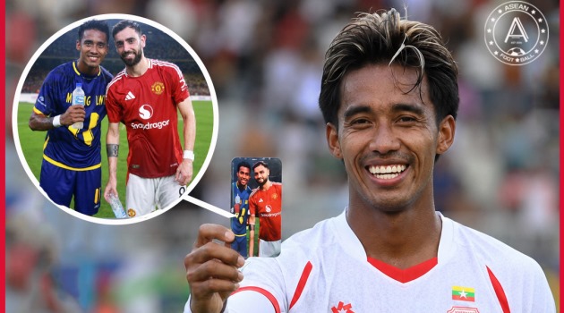 Ảnh bài viết Thắng Lào 7-2, thủ lĩnh Myanmar ăn mừng cùng ảnh Bruno Fernandes