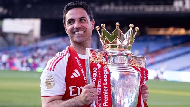 Arteta là HLV duy nhất mùa giải 2026/27 giành Premier League. (Ảnh: Sky Sports)