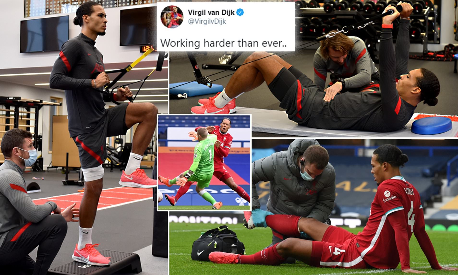 Van Dijk mất 10 th&aacute;ng sau c&uacute; va chạm kinh ho&agrave;ng. Ảnh: Dailymail.